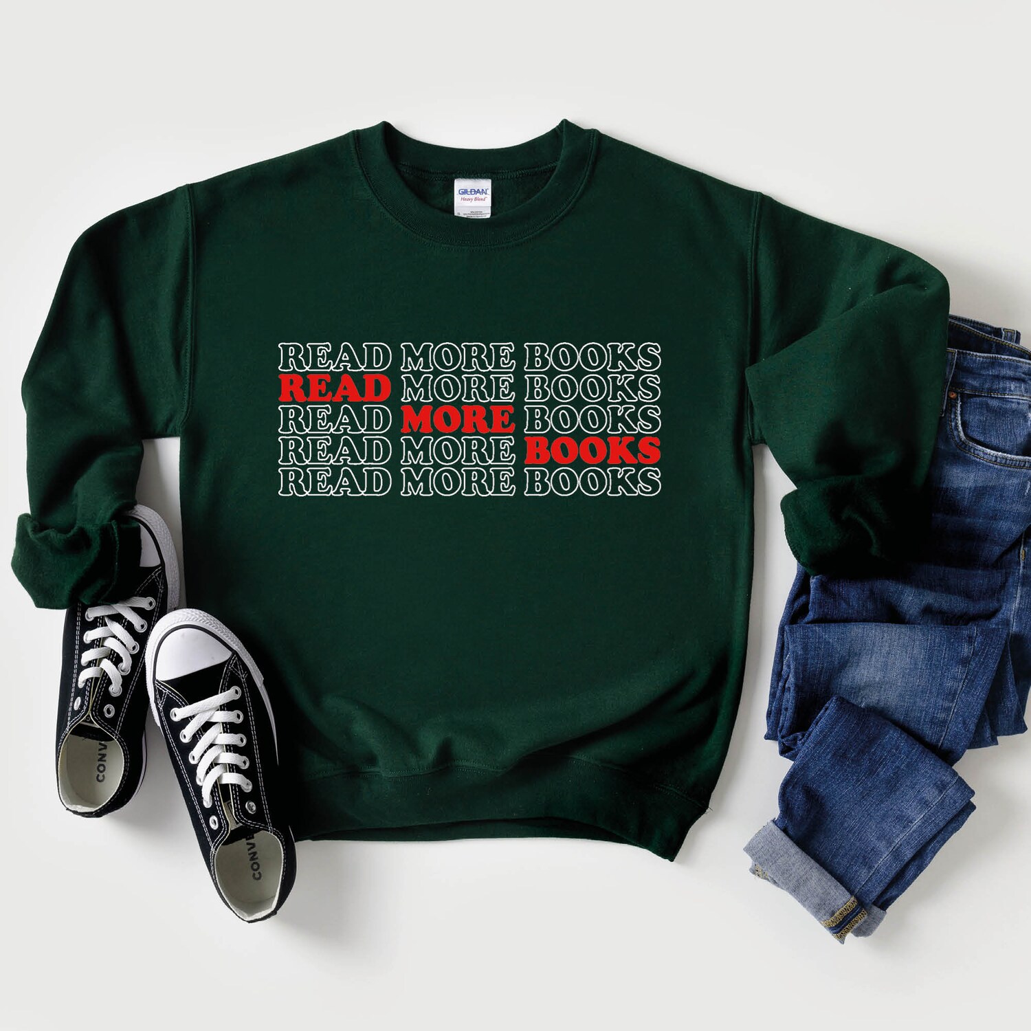 Librarian Book Lover Sweatshirt Read More Books Library Bookworm Bookish Reading Gift image 2