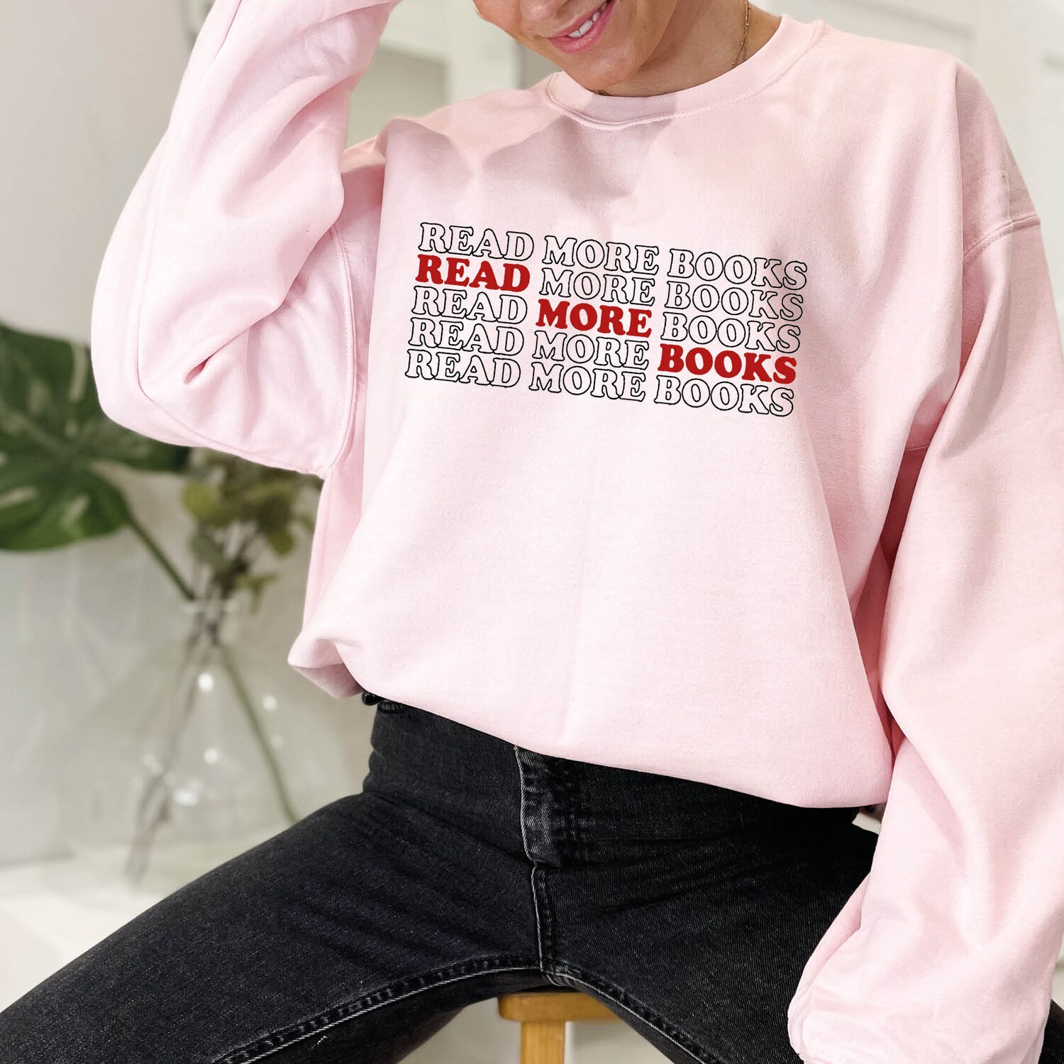 Librarian Book Lover Sweatshirt Read More Books Library Bookworm Bookish Reading Gift image 3