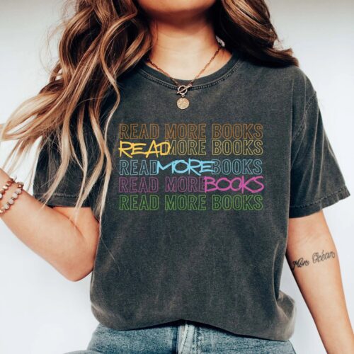 Librarian Shirt Book Lover Gift Read More Books Shirt Library Bookworm Reading Tee image 0