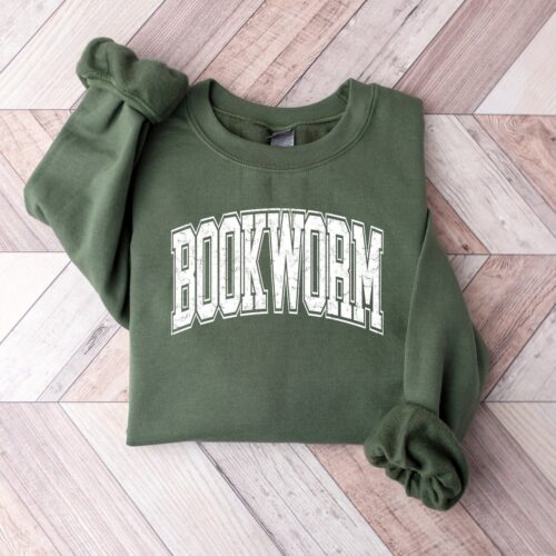 Bookworm Sweatshirt for Book Lovers Cute Librarian Shirt Teacher Bookish Gift image 0