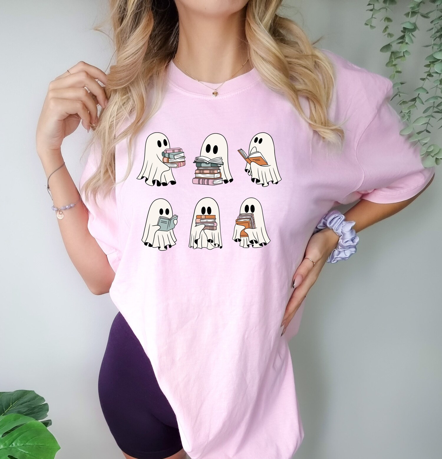 Ghosts Reading Book Shirt Cute Ghosts Book Lovers Tee Librarian Gift Book Lover Sweatshirt image 2