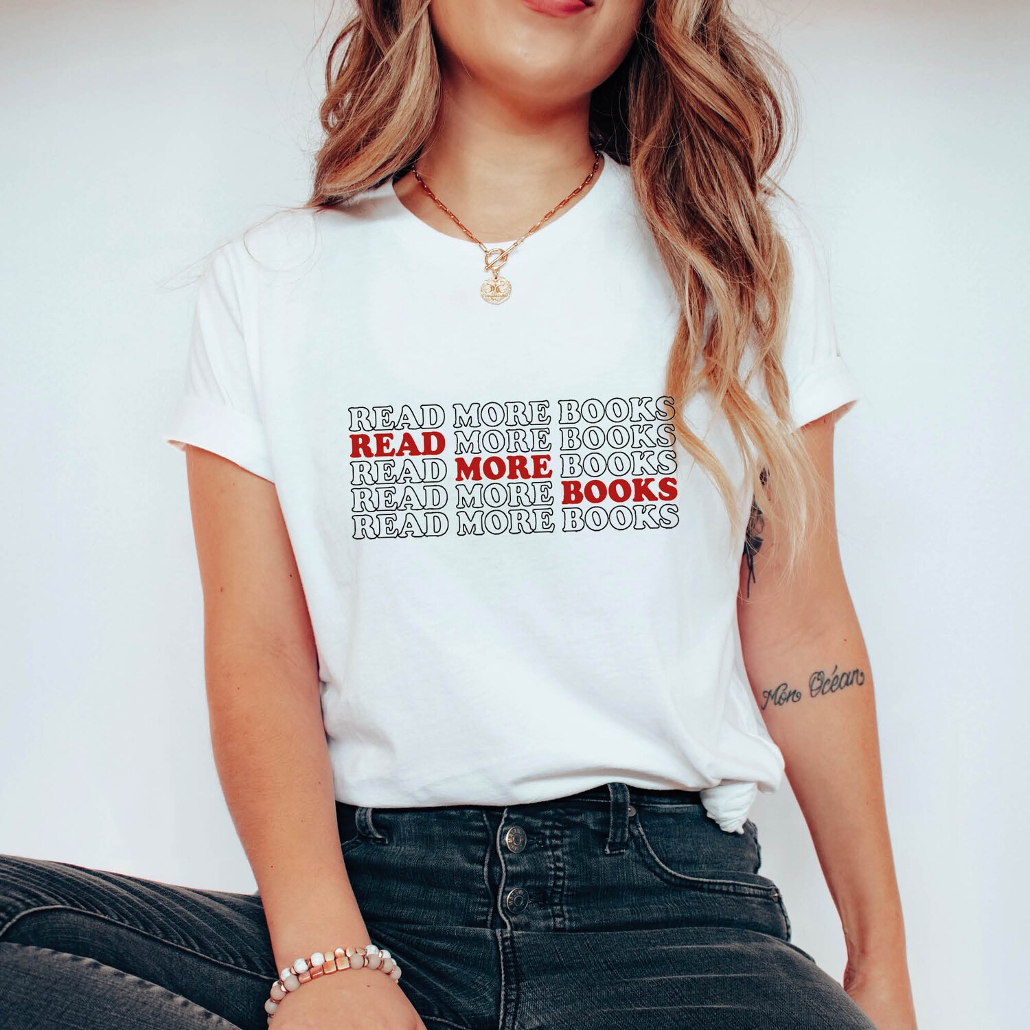 Librarian Book Lover T-Shirt Read More Books Tee Bookworm Shirt Library Gift Bookish Shirt image 2