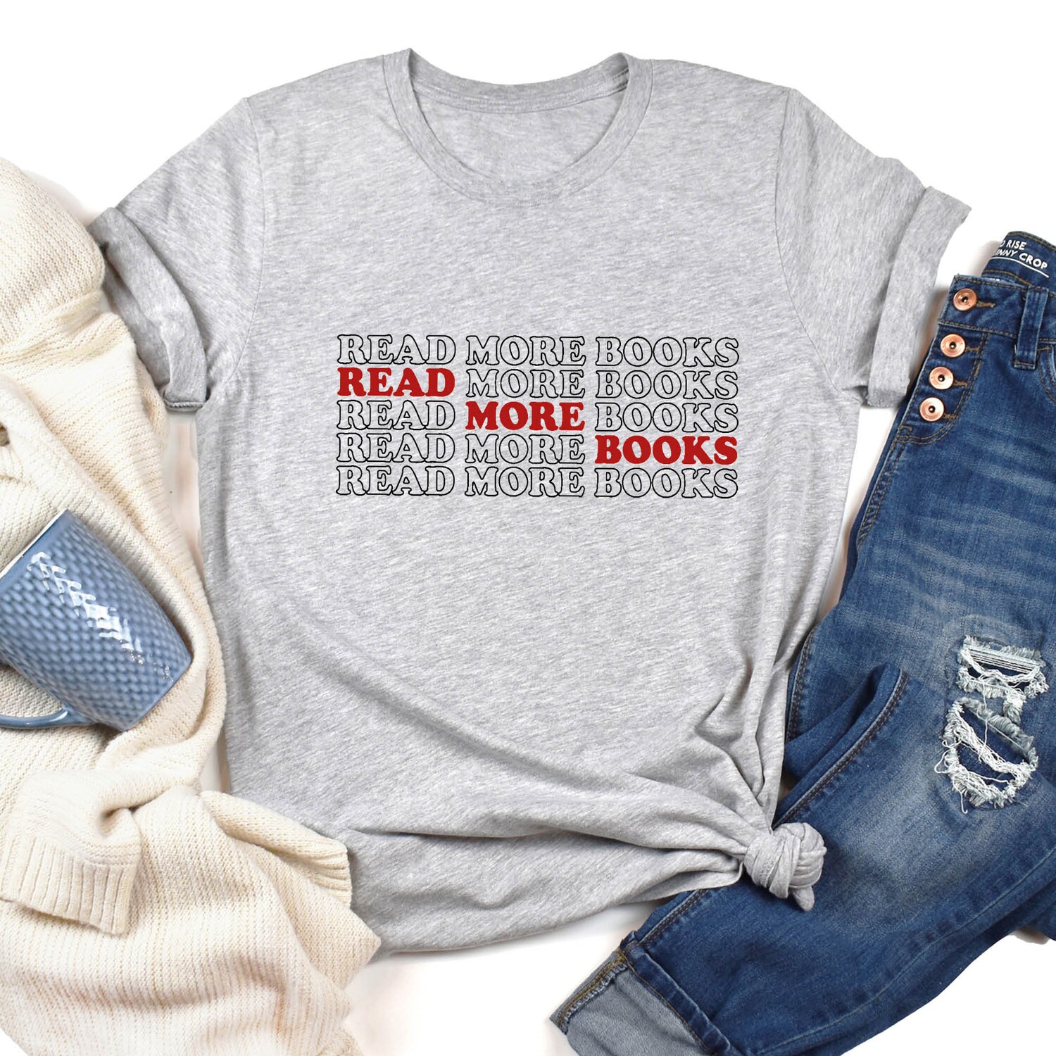 Librarian Book Lover T-Shirt Read More Books Tee Bookworm Shirt Library Gift Bookish Shirt image 4