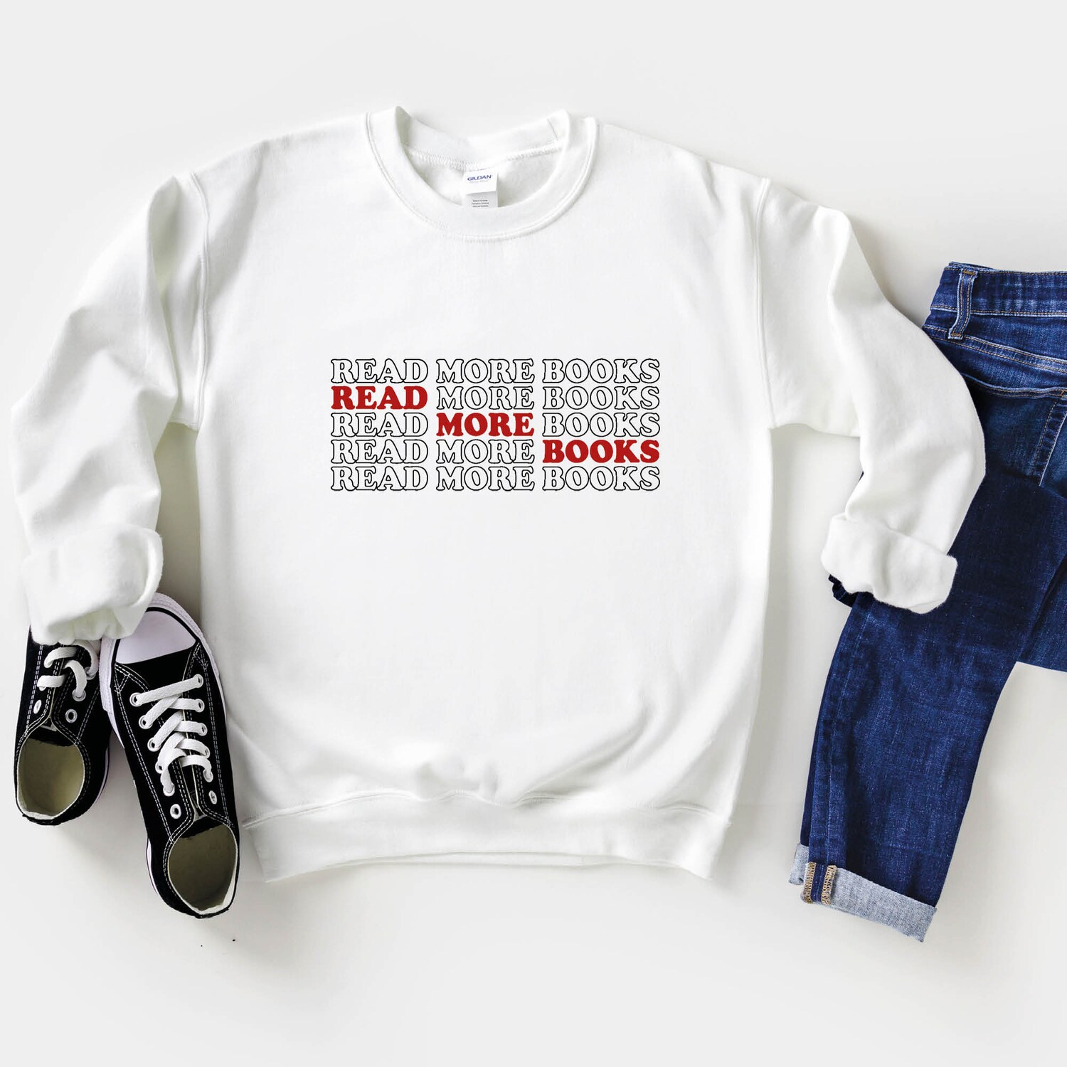 Librarian Book Lover Sweatshirt Read More Books Library Bookworm Bookish Reading Gift image 6