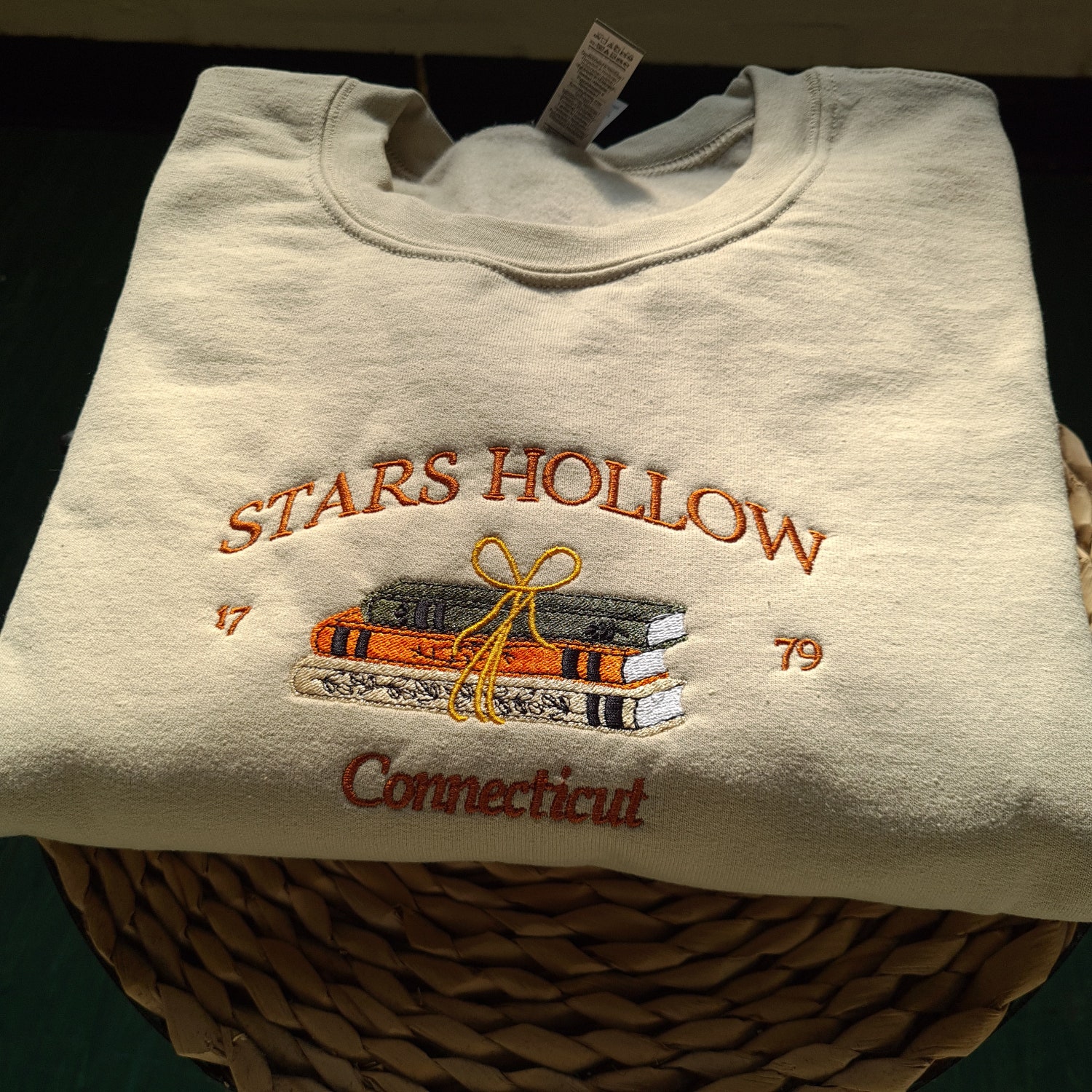 Stars Hollow Connecticut Embroidered Crewneck Sweatshirt Book Lover Gift Cozy Fall Apparel image 3