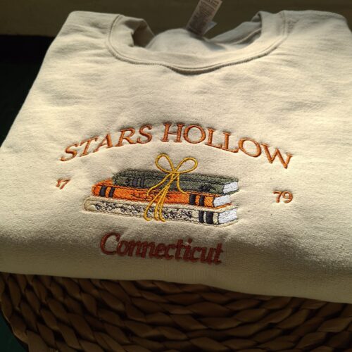 Stars Hollow Connecticut Embroidered Crewneck Sweatshirt Book Lover Gift Cozy Fall Apparel image 0