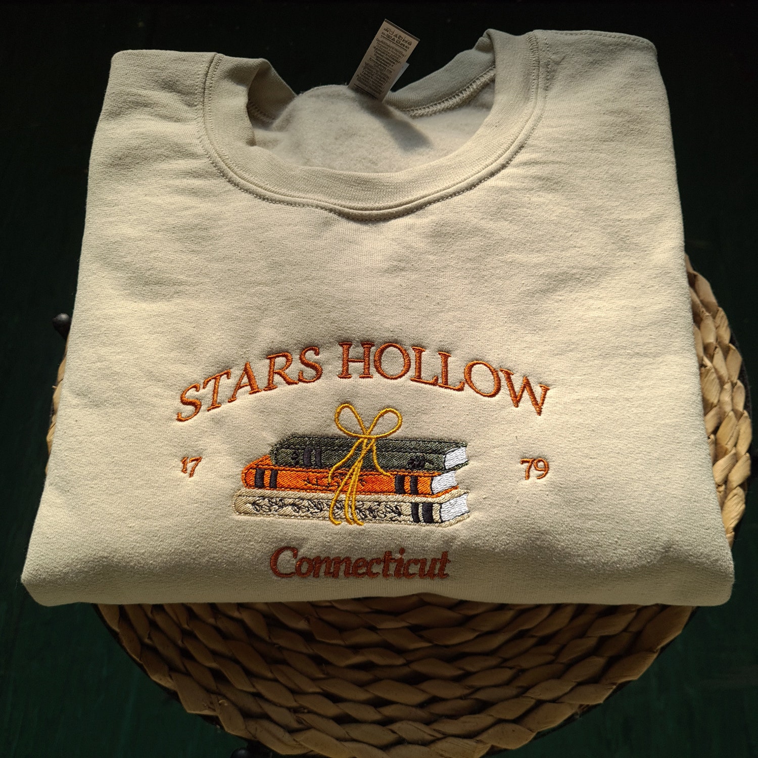 Stars Hollow Connecticut Embroidered Crewneck Sweatshirt Book Lover Gift Cozy Fall Apparel image 1