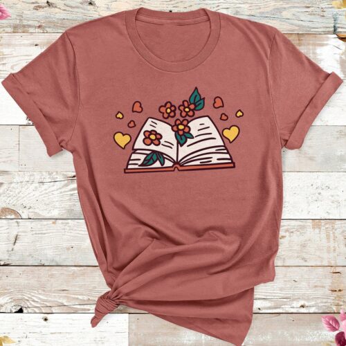 Book Lover Tee for Women Fun Bookish Shirt Librarian Gift Love Reading T-Shirt Bookworm Gift image 0