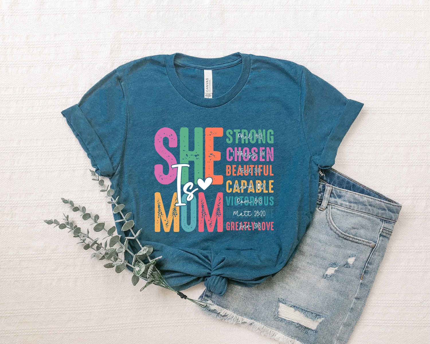 She Is Mom Shirt Mother's Day Gift Mama T-Shirt New Mom Life Tee Mom Gift Ideas image 1