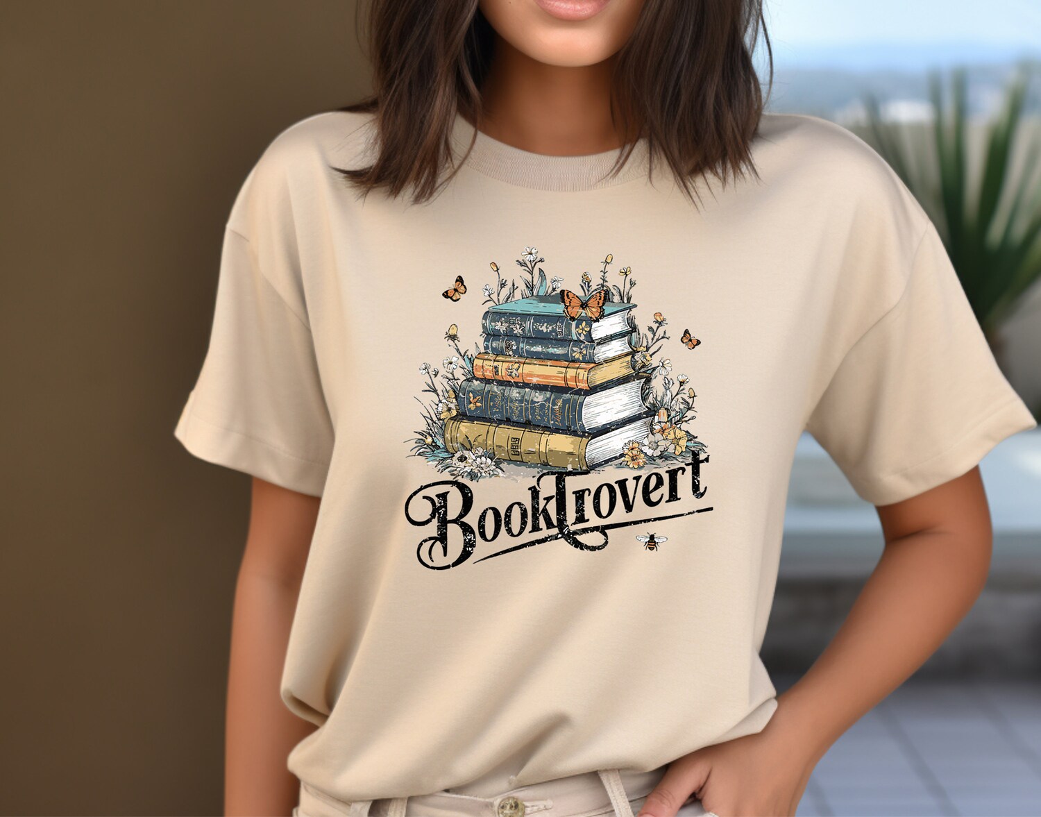 Book Lover Sweatshirt Cute Librarian Shirt Bookish Teacher Gift Booktrovert Sweatshirt image 4