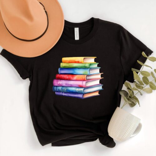 Book Lover Sweatshirt Cute Librarian Reading Shirt Colorful Bookish Teacher Gift image 0