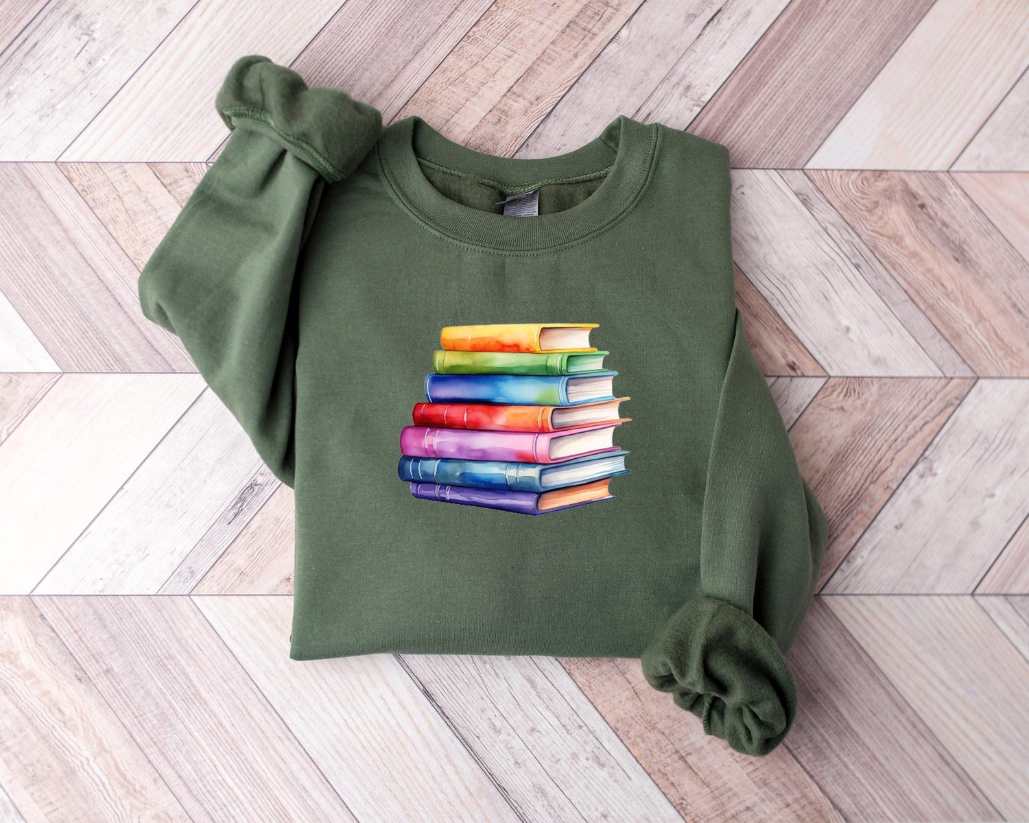 Book Lover Sweatshirt Cute Librarian Reading Shirt Colorful Bookish Teacher Gift image 3