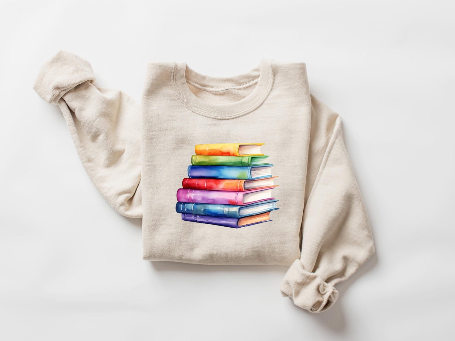 Book Lover Sweatshirt Cute Librarian Reading Shirt Colorful Bookish Teacher Gift image 4