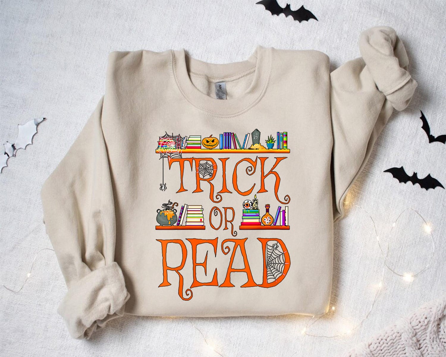 Halloween Teacher Sweatshirt Read More Books Spooky Hoodie Teacher Teams Sweatshirt image 1