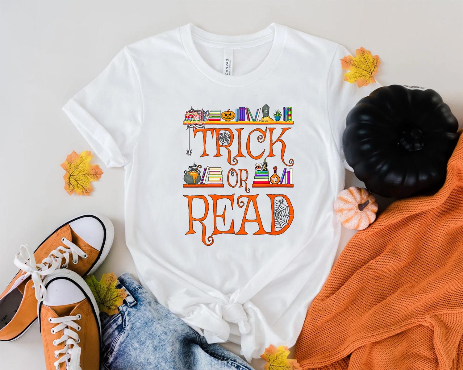 Halloween Teacher Sweatshirt Read More Books Spooky Hoodie Teacher Teams Sweatshirt image 3