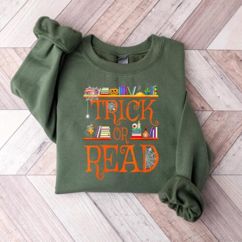 Halloween Teacher Sweatshirt Read More Books Spooky Hoodie Teacher Teams Sweatshirt image 0