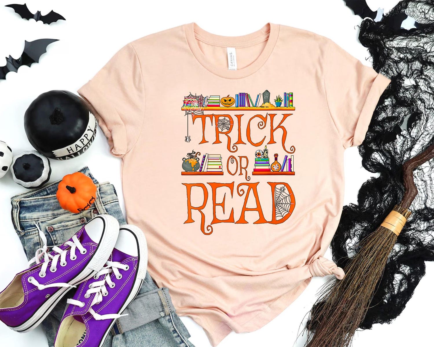 Halloween Teacher Sweatshirt Read More Books Spooky Hoodie Teacher Teams Sweatshirt image 2