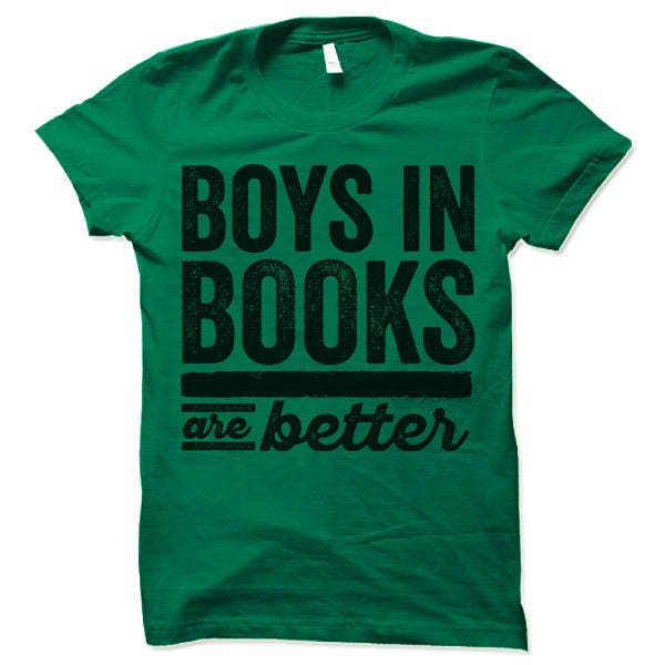 Boys In Books Are Better T-Shirt Romantic Book Lover Gift Book Nerd Apparel image 3