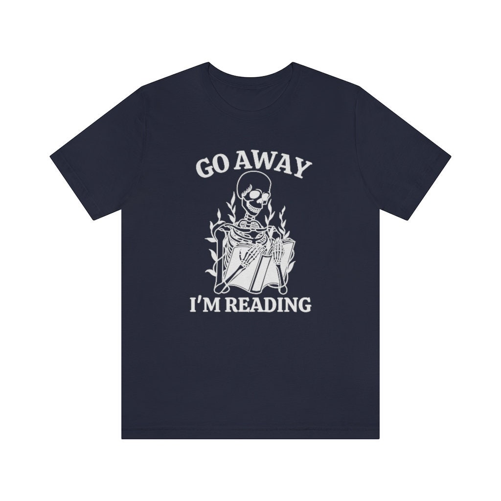 Funny Halloween Reading Skeleton Shirt Librarian Bookish Gifts Spooky Book Lover Tee image 1