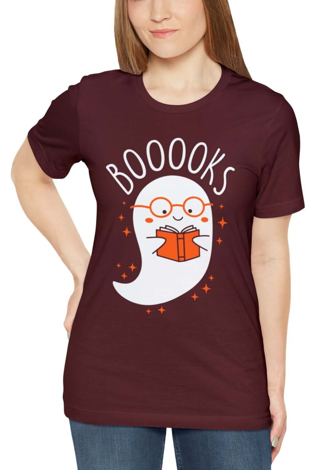 Halloween Ghost Sweatshirt Read More Books Teacher Shirt Librarian Spooky Season Gift image 2