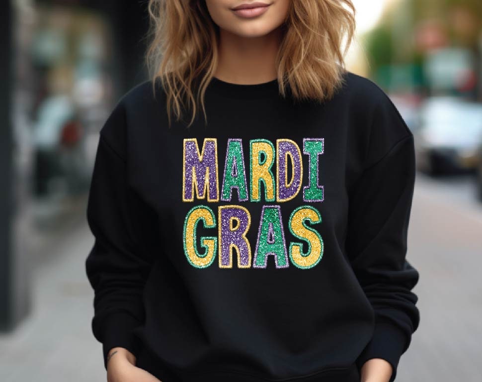 Mardi Gras New Orleans Shirt Carnival Costume Fleur De Lis Funny Mardi Gras Sweatshirt image 2