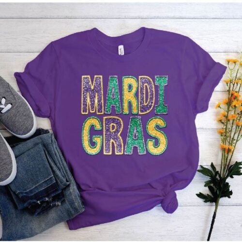 Mardi Gras New Orleans Shirt Carnival Costume Fleur De Lis Funny Mardi Gras Sweatshirt image 0