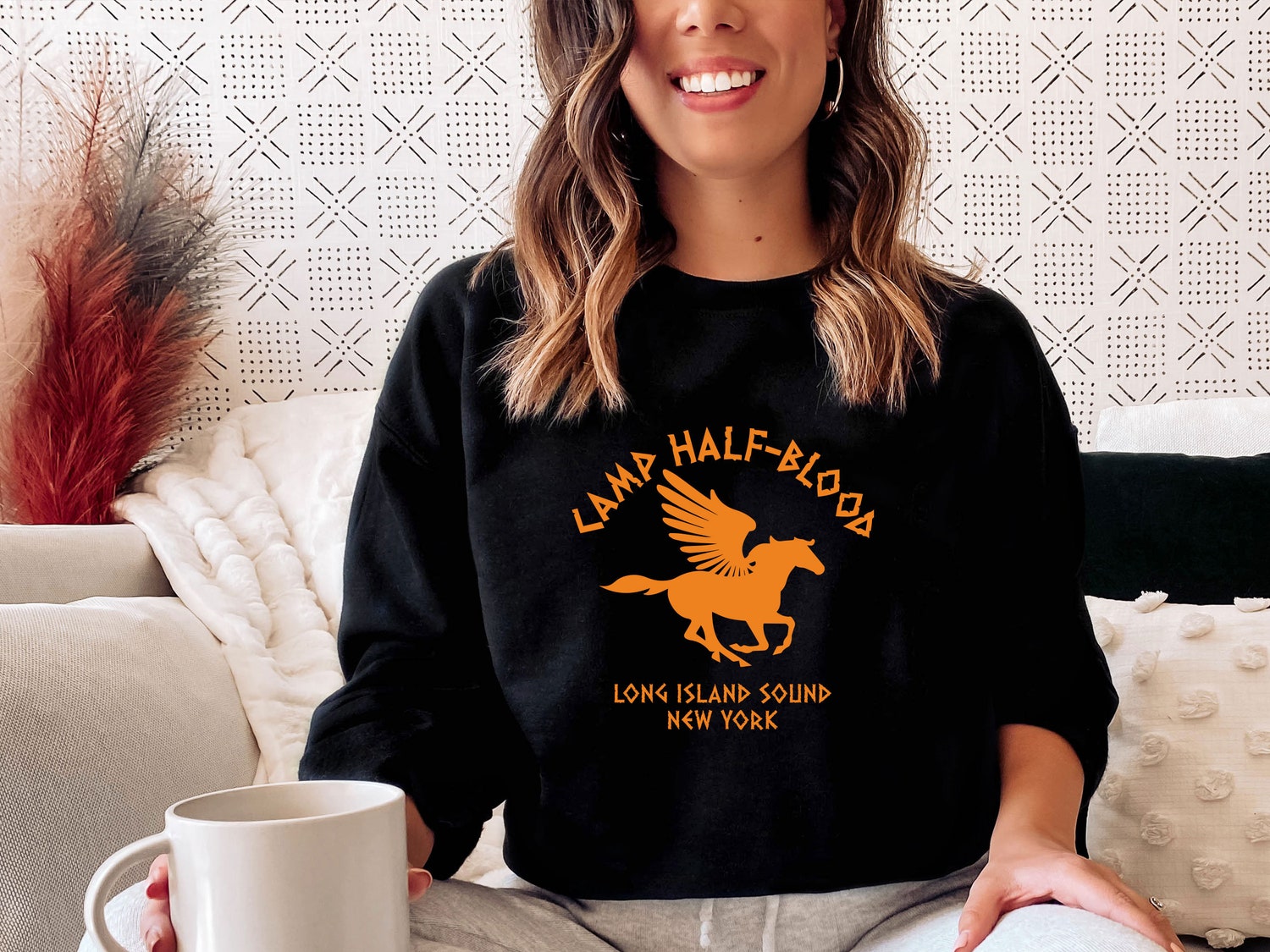 Camp Half-Blood Bookish Sweatshirt Funny Book Lovers Gift Women’s Book Club Sweater image 4