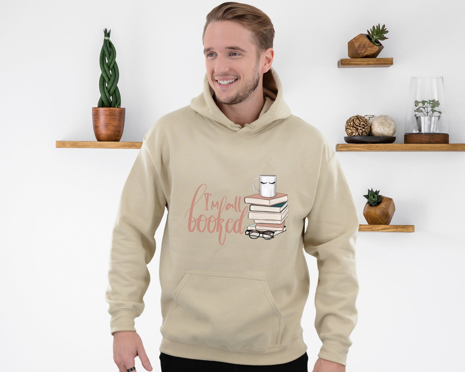 I'm All Booked Hoodie Librarian Shirt Book Lover Hoodie Teacher Gift Book and Coffee Sweater image 7