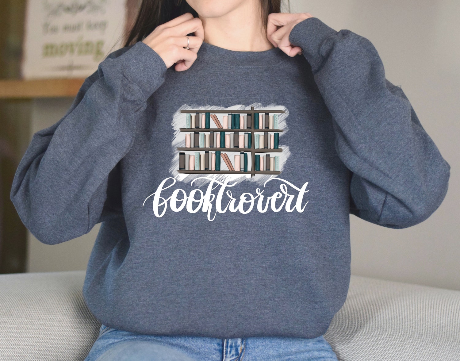 Booktrovert Sweatshirt Library & Book Sweater Reading Shirt Gift for Book Lovers & Teachers image 6