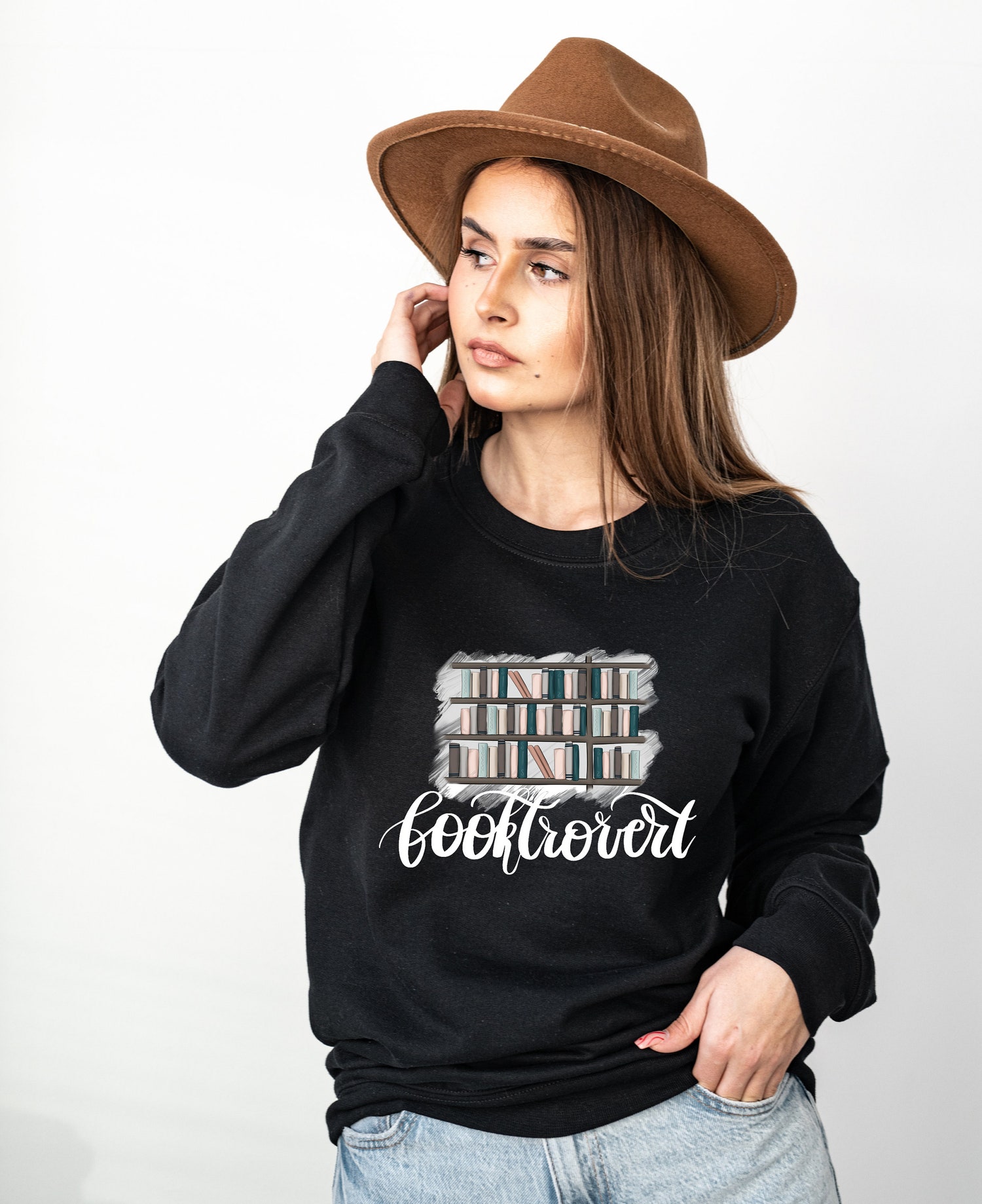 Booktrovert Sweatshirt Library & Book Sweater Reading Shirt Gift for Book Lovers & Teachers image 7