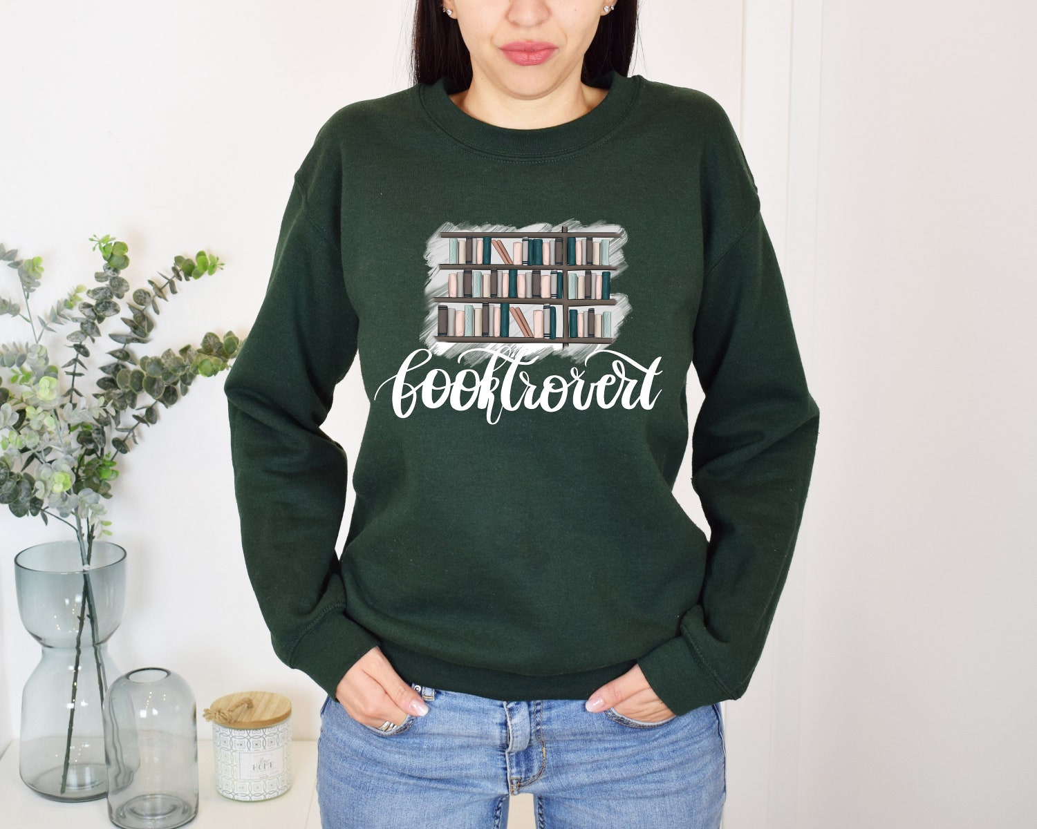 Booktrovert Sweatshirt Library & Book Sweater Reading Shirt Gift for Book Lovers & Teachers image 4