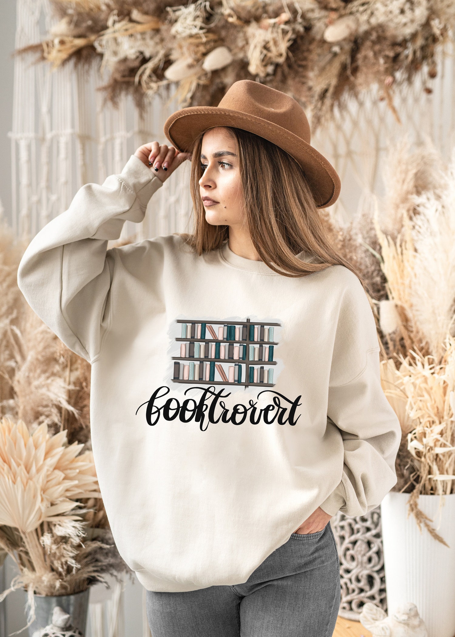 Booktrovert Sweatshirt Library & Book Sweater Reading Shirt Gift for Book Lovers & Teachers image 3