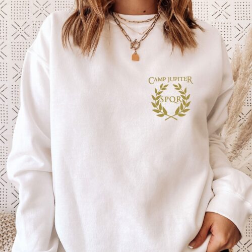 Percy Jackson Book Lovers Sweatshirt Camp Jupiter & Half Blood SPQR Jumper Book Gift image 0