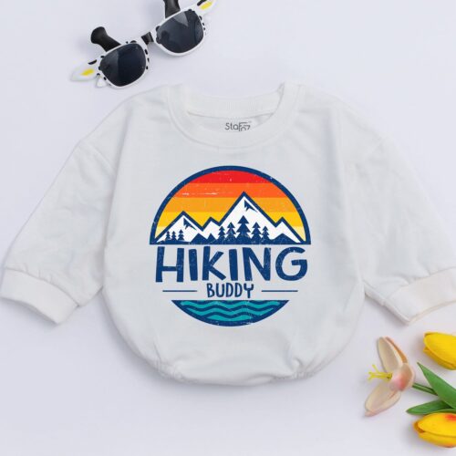 Hiking Buddy Baby Romper Cute Adventure Baby Bodysuit for Camping and Mountain Trips image 0