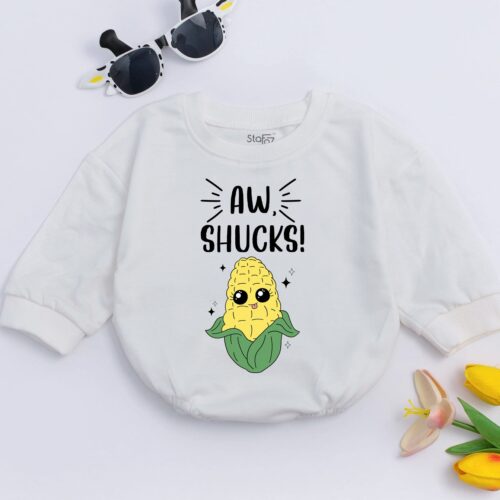 Funny Corn Baby Romper Cute Hipster Baby Bodysuit Vegetable Baby One Piece Baby Shower Gift image 0