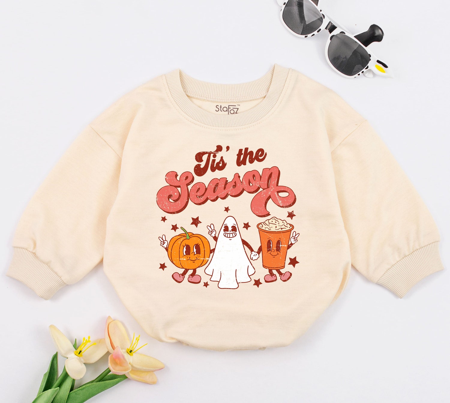 Thanksgiving Baby Romper Fall Bodysuit Holiday Baby Outfit Pumpkin Baby Clothes First Halloween Gift image 1