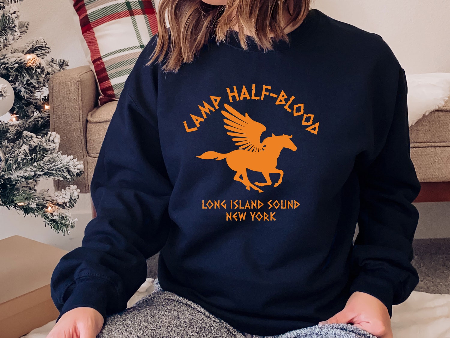 Camp Half-Blood Bookish Sweatshirt Funny Book Lovers Gift Women’s Book Club Sweater image 2