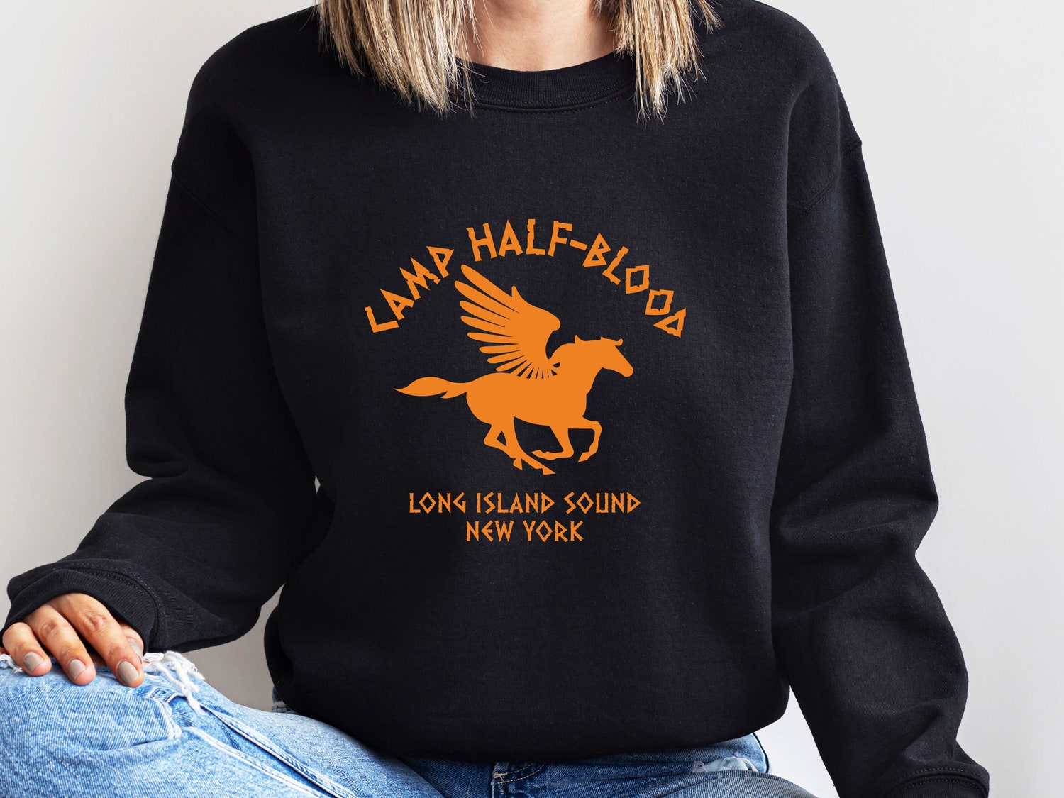 Camp Half-Blood Bookish Sweatshirt Funny Book Lovers Gift Women’s Book Club Sweater image 1