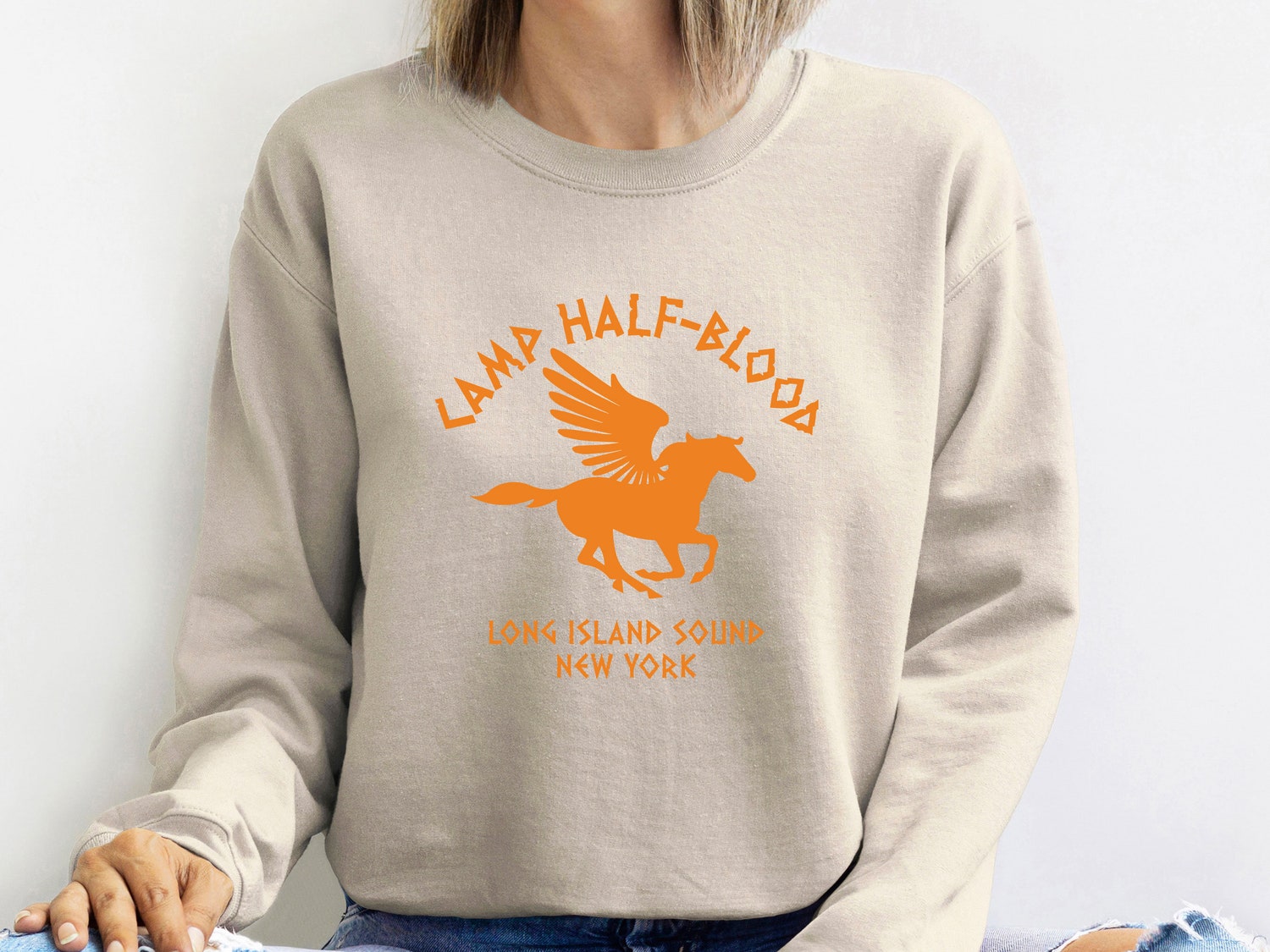 Camp Half-Blood Bookish Sweatshirt Funny Book Lovers Gift Women’s Book Club Sweater image 3