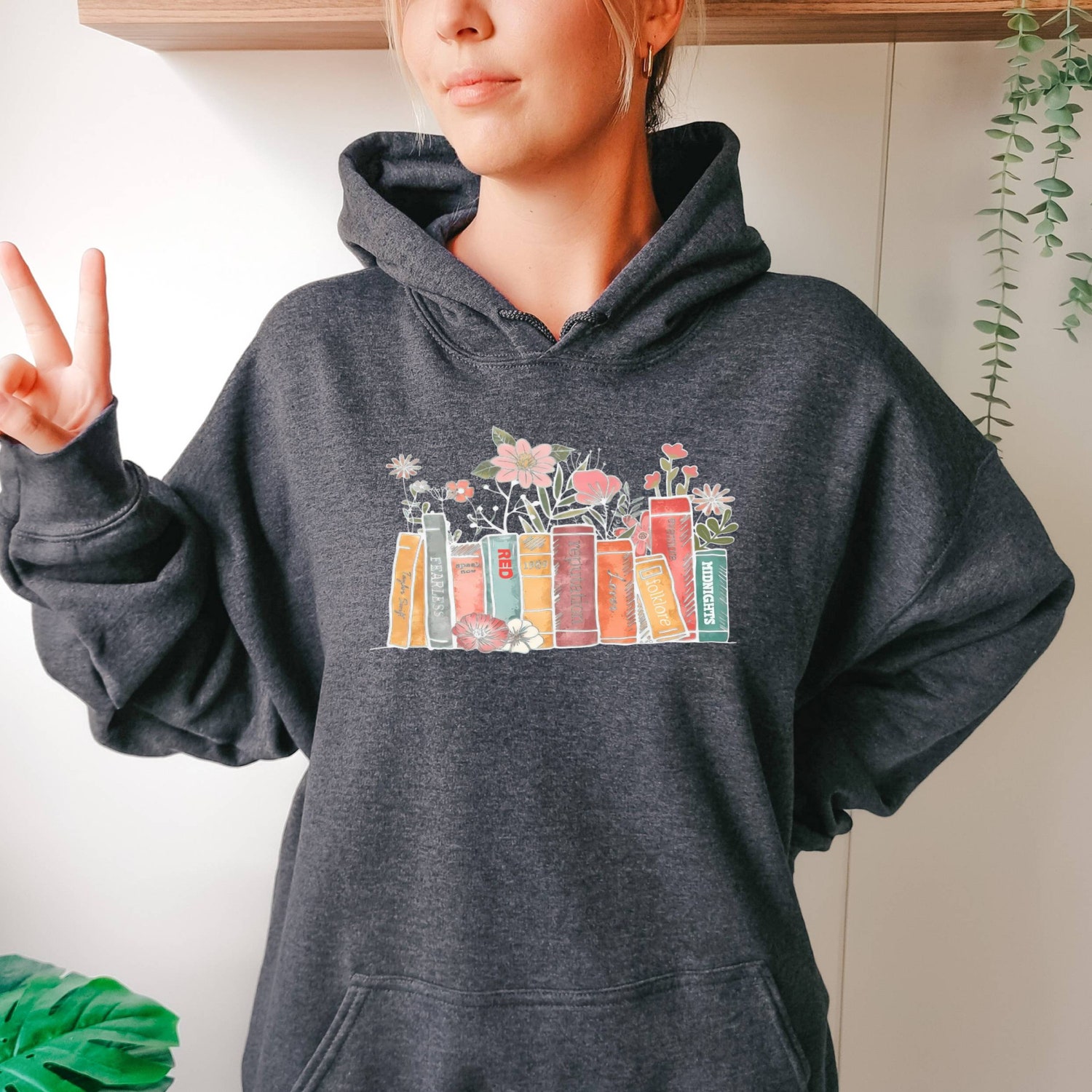 Cozy Bookworm Hoodie Perfect Gift for Book Lovers Soft and Comfortable Reading Hoodie image 2