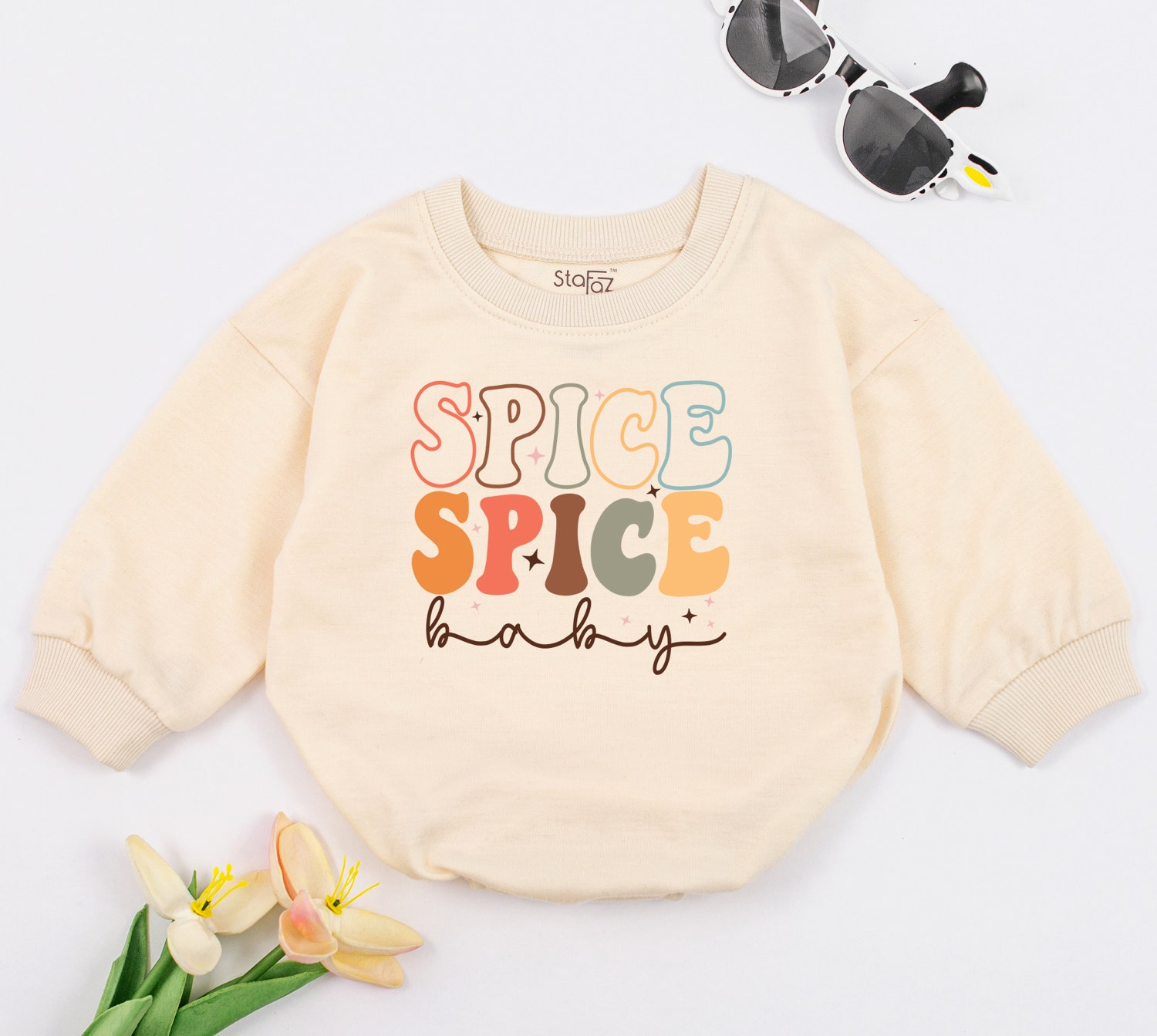 Baby Spice Thanksgiving Baby Announcement Shirt Baby Boy Girl Clothes New Baby Gift Outfit image 1