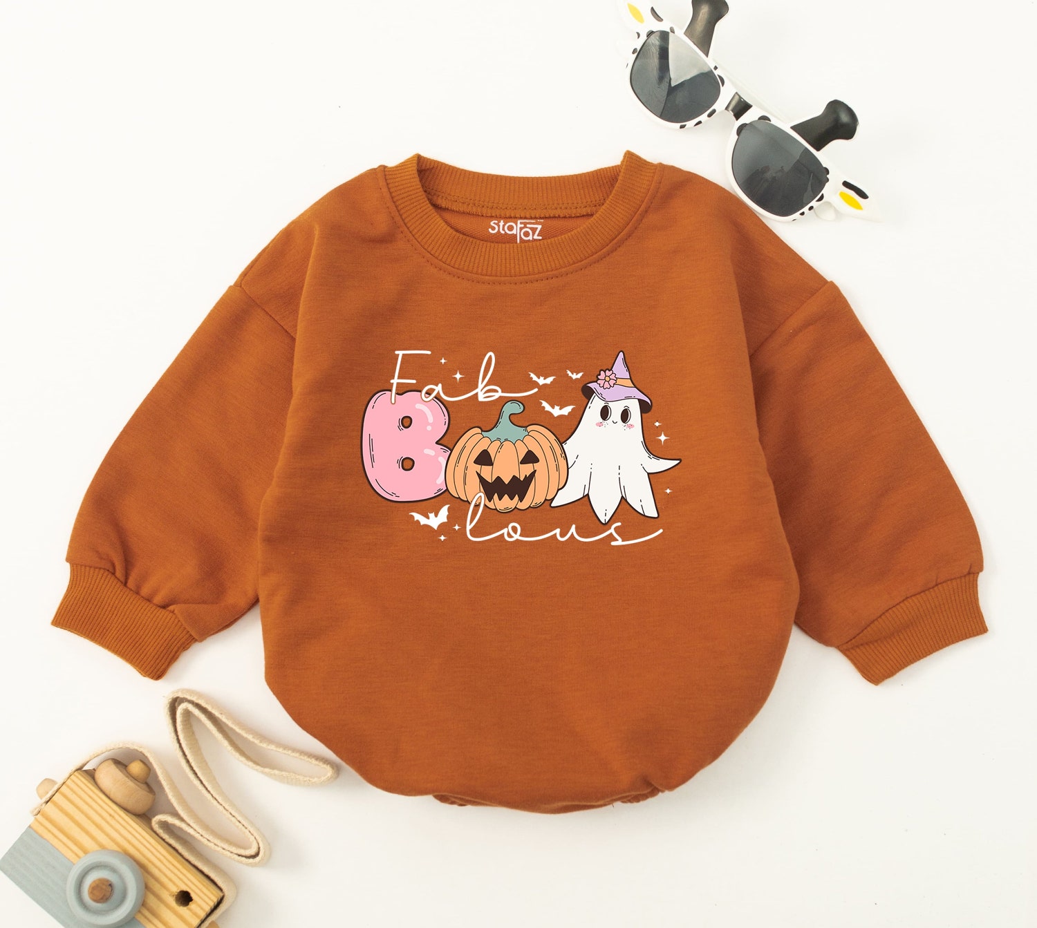 Faboolous Baby Romper Fall Vibes Bodysuit New Baby Gift Cute Thanksgiving Outfit First Halloween image 2