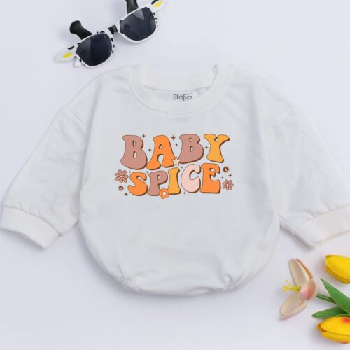 Pumpkin Baby Bodysuit Fall Baby Girl Romper Cute Baby Shower Gift Spice Baby Outfit image 0