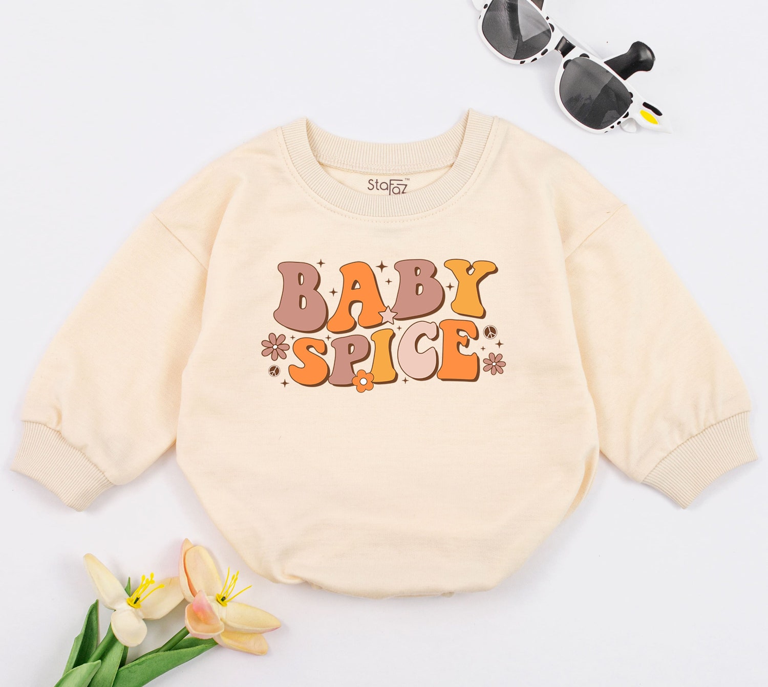 Pumpkin Baby Bodysuit Fall Baby Girl Romper Cute Baby Shower Gift Spice Baby Outfit image 1