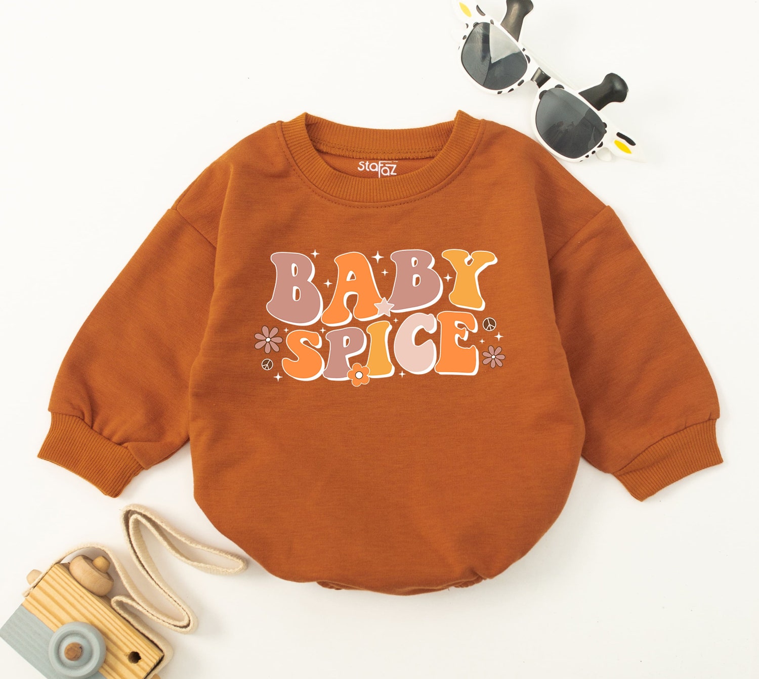 Pumpkin Baby Bodysuit Fall Baby Girl Romper Cute Baby Shower Gift Spice Baby Outfit image 2