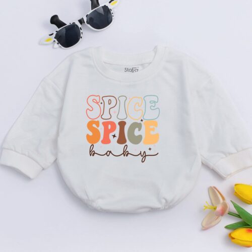 Baby Spice Thanksgiving Baby Announcement Shirt Baby Boy Girl Clothes New Baby Gift Outfit image 0