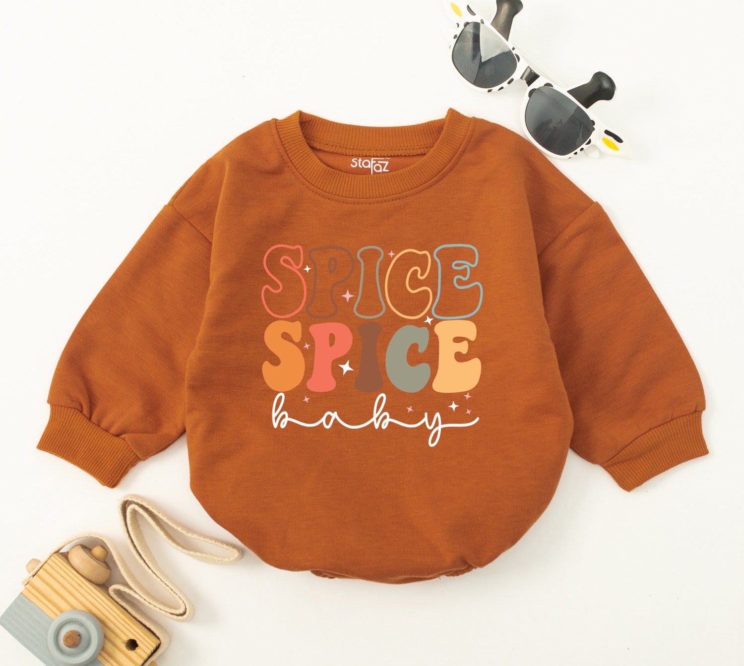 Baby Spice Thanksgiving Baby Announcement Shirt Baby Boy Girl Clothes New Baby Gift Outfit image 2