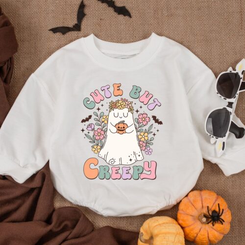 Cute Creepy Baby Romper Halloween Toddler Sweatshirts Fall Newborn Outfit image 0