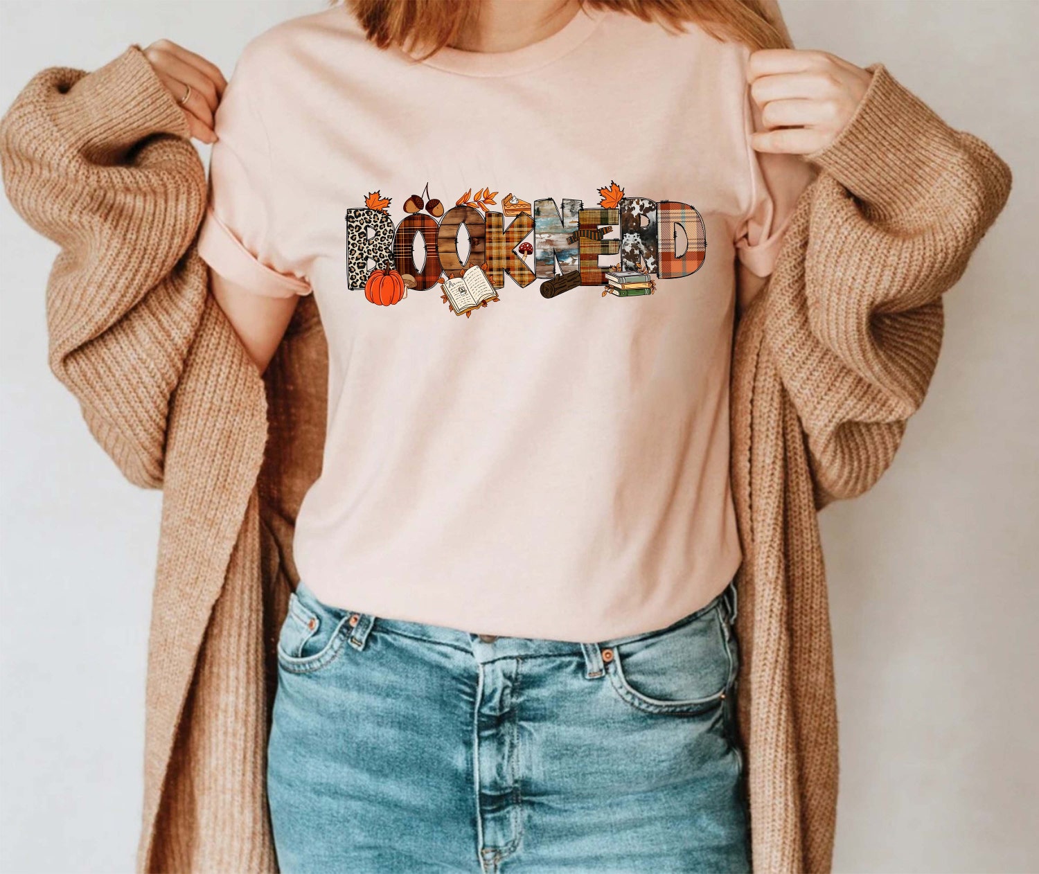 Book Lover Shirt | Fall Autumn Reading Tee Thanksgiving Bookworm Gift Book Club Shirt image 4