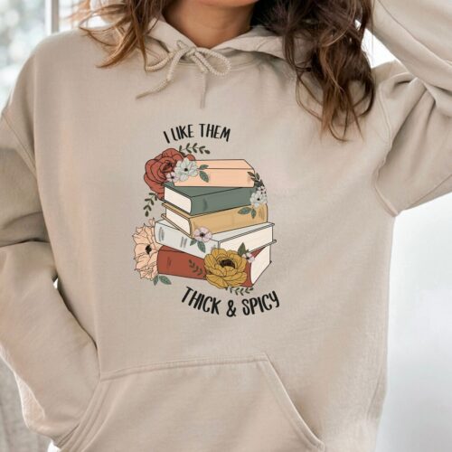 Funny Book Lover Hoodie Spicy Reading Sweatshirt Cute Bookish Jumper Book Gifts for Readers image 0